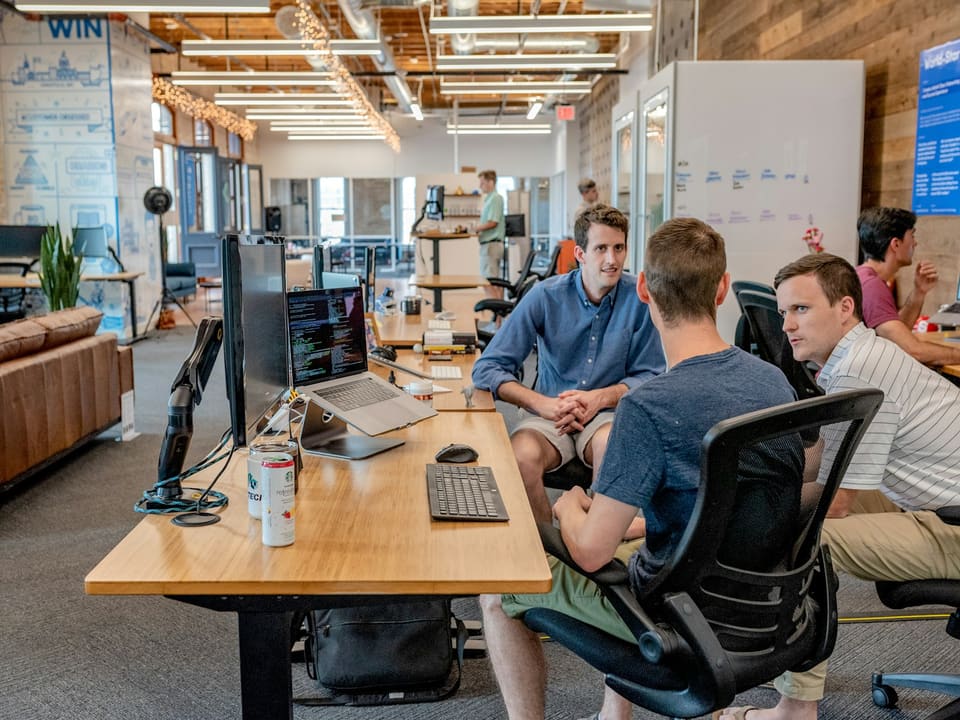 Founders planning a new business start-up together